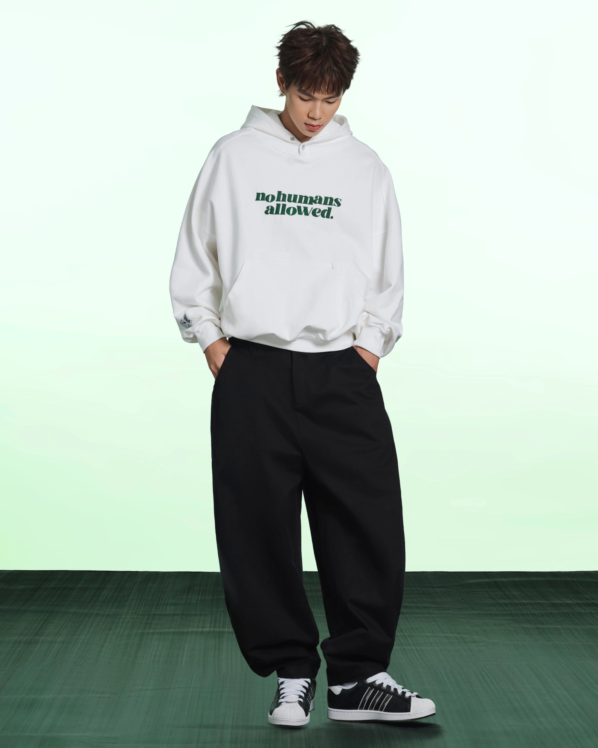 Premium Hoodie “No Human Allowed” Oversize