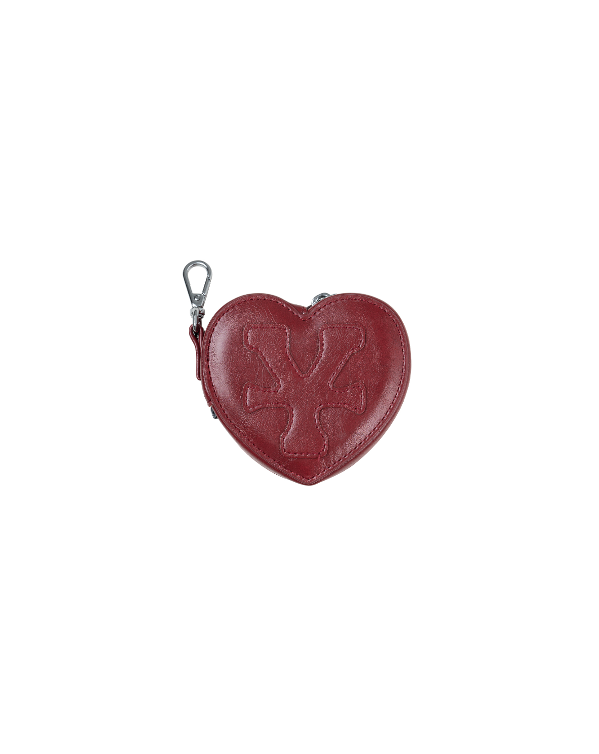 Mini Pouch Keychain Leather Heart