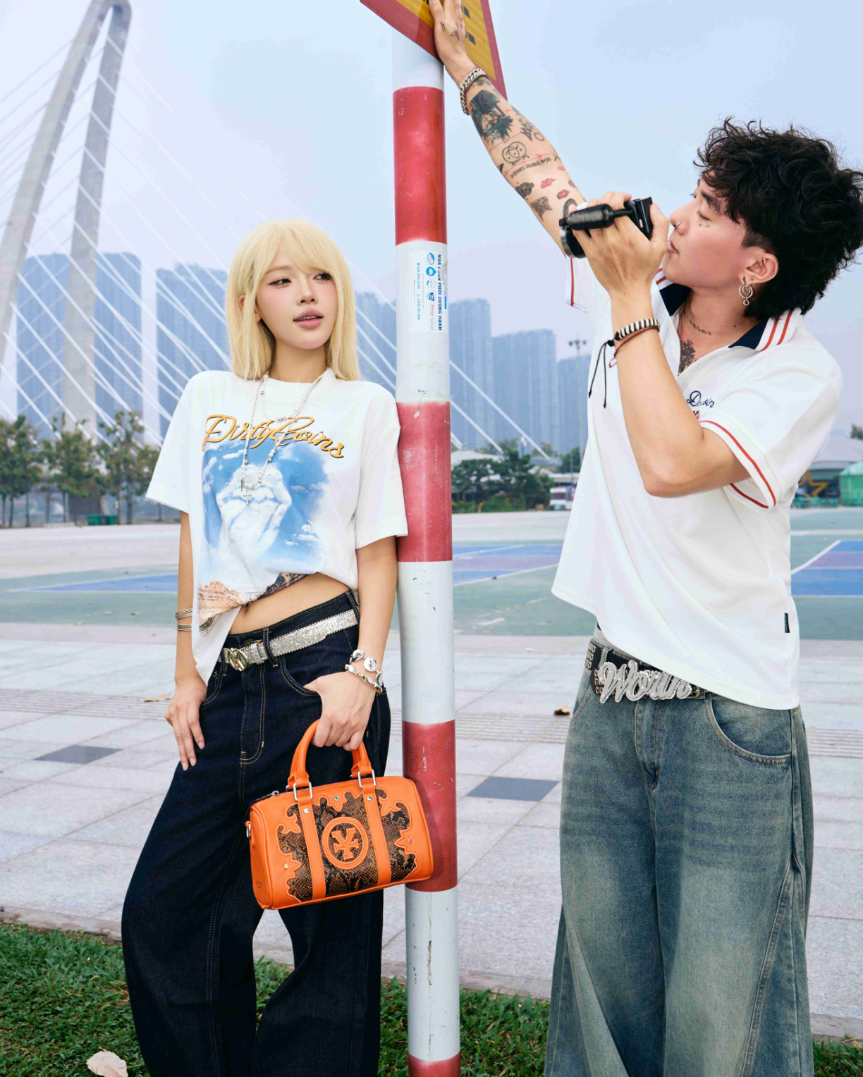 Mini Bowler Bag Orange