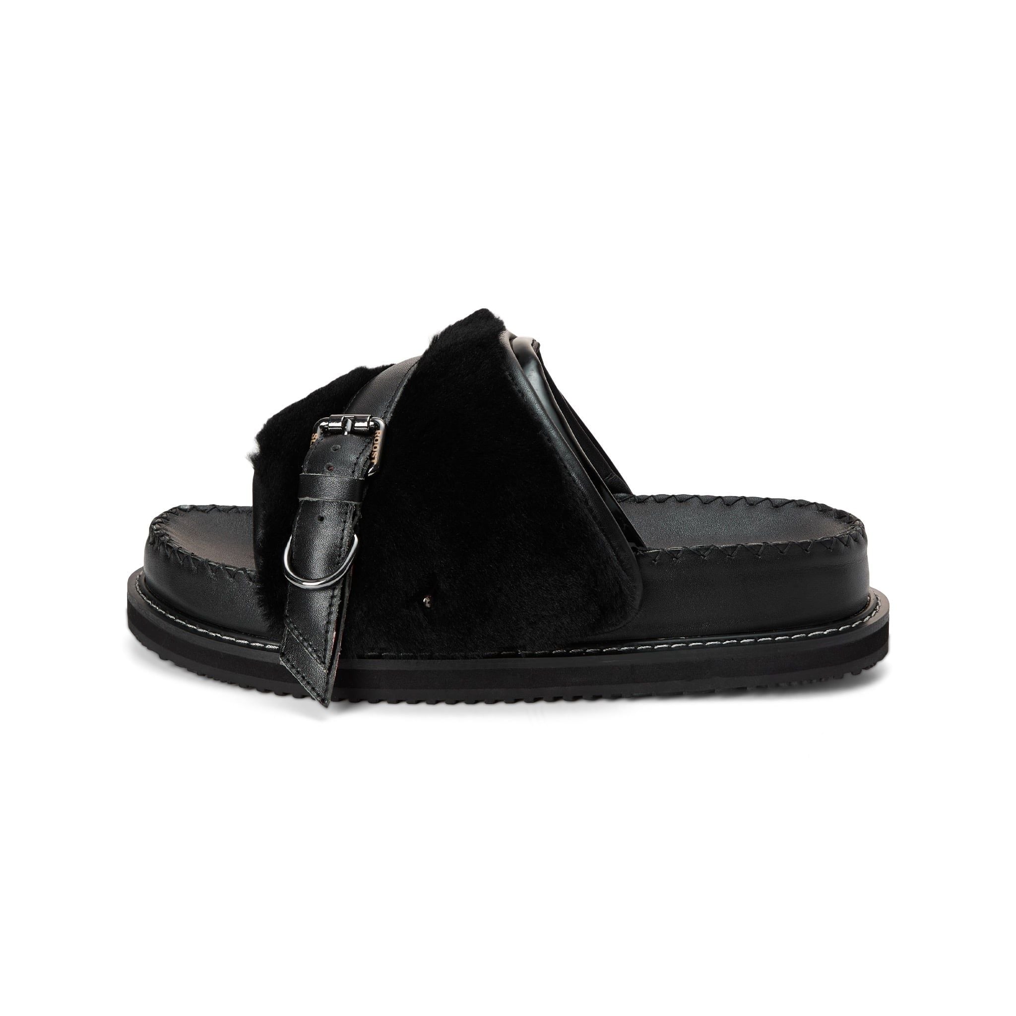 Slides Skin System Black Leather