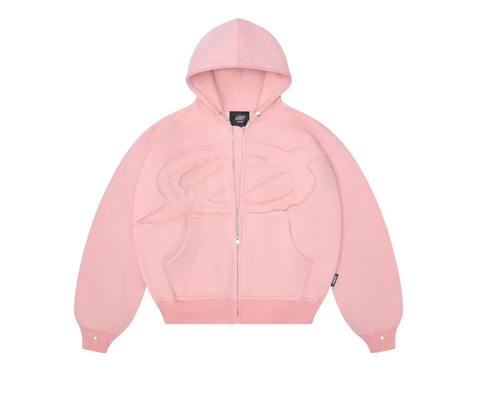 Premium  Zip Hoodie Pinky
