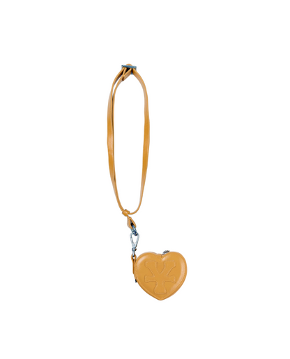 Mini Pouch Keychain Leather Heart
