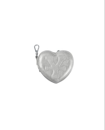 Mini Pouch Keychain Leather Heart