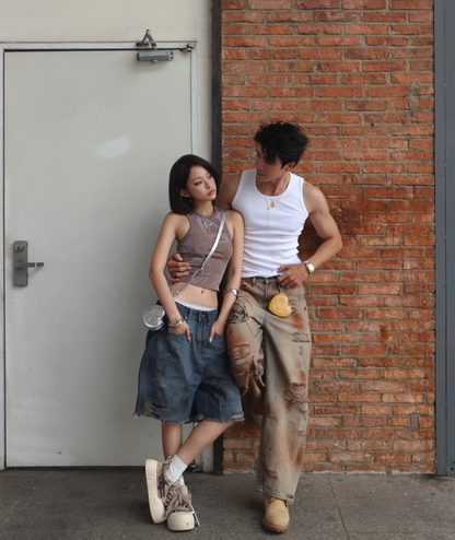 Mini Pouch Keychain Leather Heart