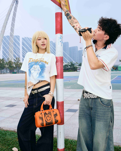 Mini Bowler Bag Orange