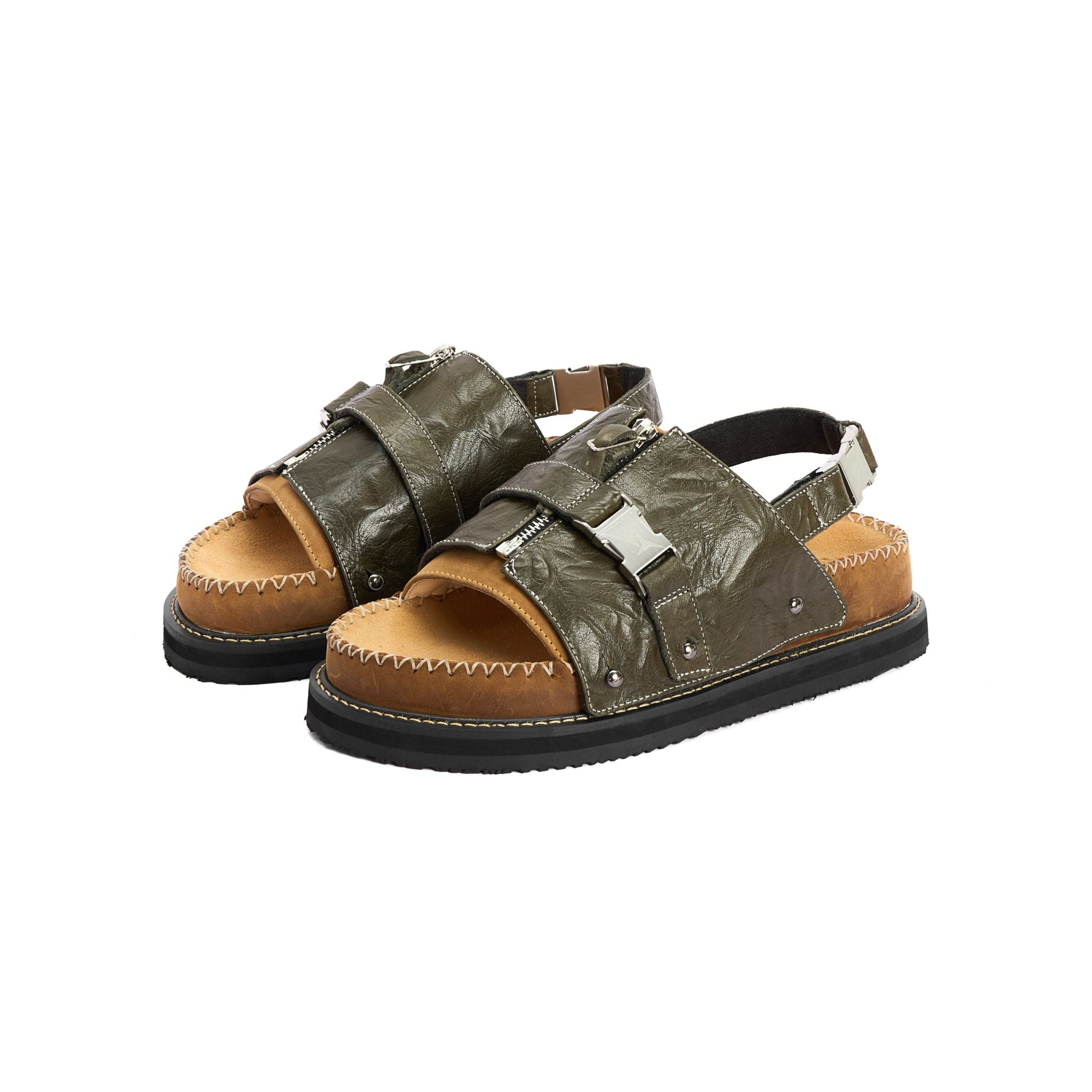 Lock Green Olive Leather