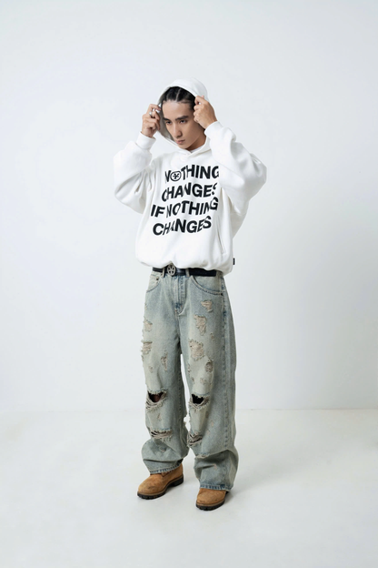 Hoodie White 'Nothing Changes'