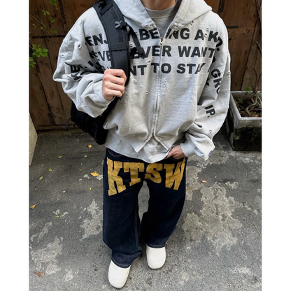 Premium Zip Hoodie "Don't Grow Up"