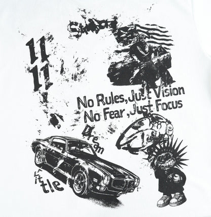 Waffle Tee "No rules, Just Vision" Unisex